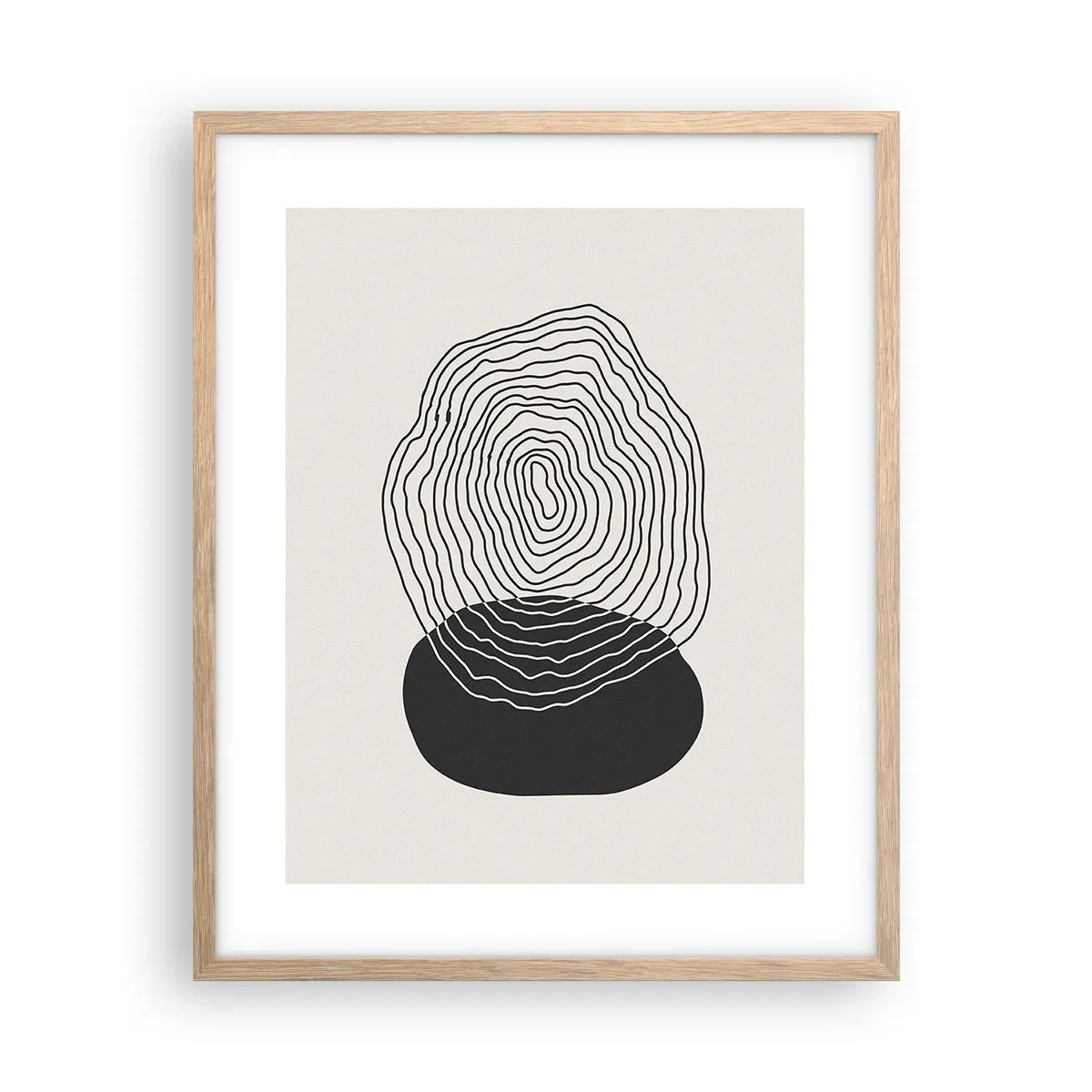 Plakat w ramie jasny dąb - Trwanie i drganie - 40x50 cm