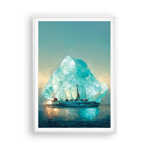 Plakat w białej ramie - Arktyczny brylant - 70x100 cm