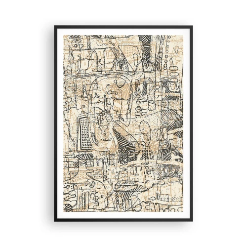 Plakat w czarnej ramie - Czeka na rozszyfrowanie - 70x100 cm