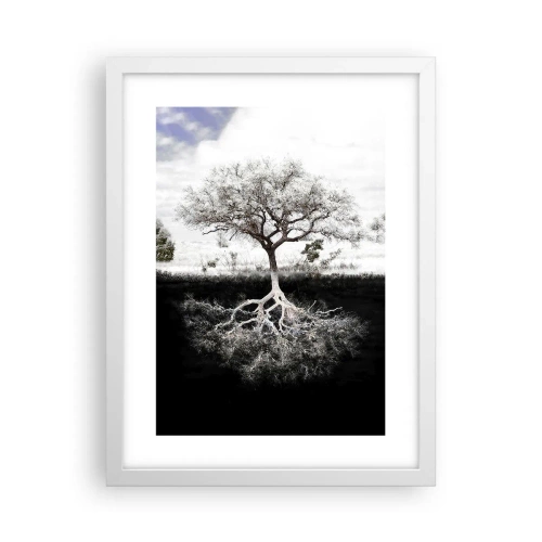 Plakat w białej ramie - Odkrycie natury świata - 30x40 cm