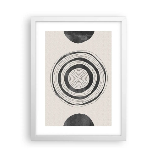 Plakat w białej ramie - Ważne to co pomiędzy - 30x40 cm