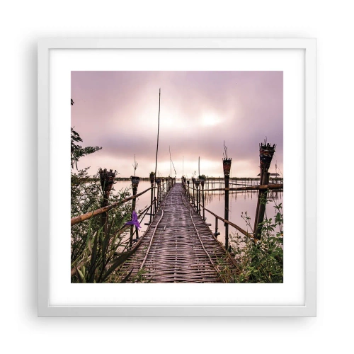 Plakat w białej ramie - Spokój i cisza Azji - 40x40 cm