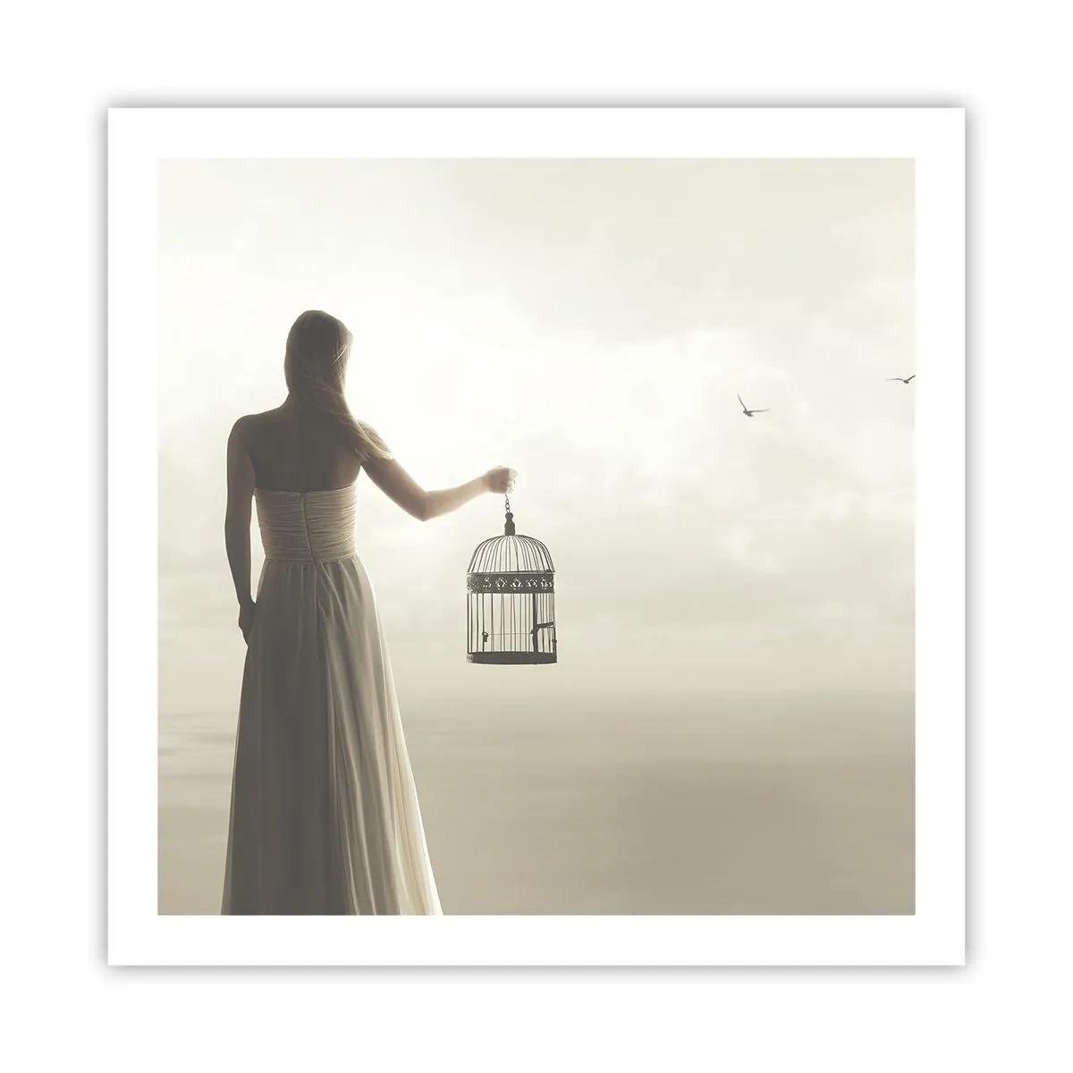 Plakat - Bądź wolna - 60x60 cm