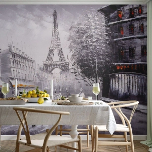 Fototapeta Premium Canvas - Paryska przechadzka - Miasto, Paryż, Wieża Eiffla - 500x350 cm