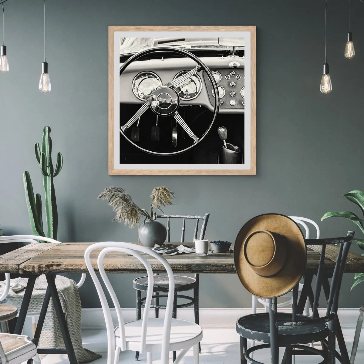 Plakat w ramie jasny dąb - Marzenie kolekcjonera - 60x60 cm