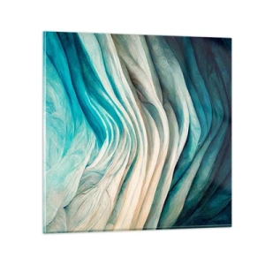 Obraz na szkle - Błękitne nienasycenie - 60x60 cm