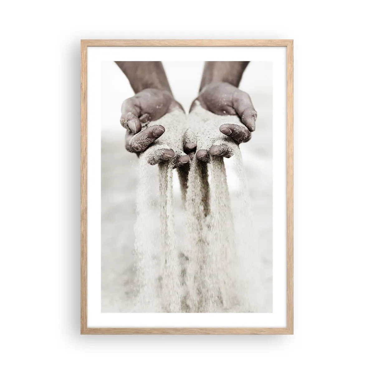 Plakat w ramie jasny dąb - Tymi rękoma… - 50x70 cm