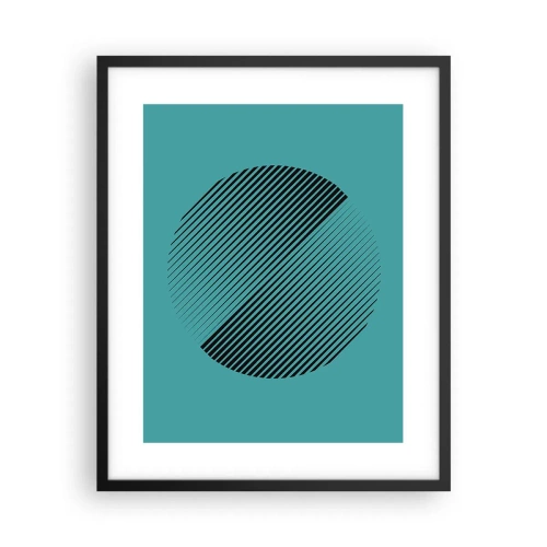 Plakat w czarnej ramie - Koło – geometryczna wariacja - 40x50 cm