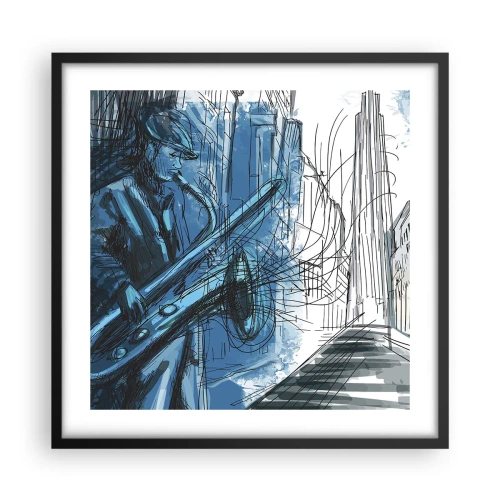 Plakat w czarnej ramie - Miejska rapsodia - 50x50 cm