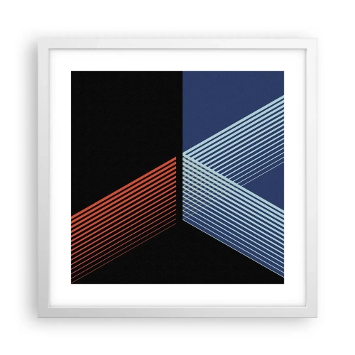 Plakat w białej ramie - Prosta historia - 40x40 cm