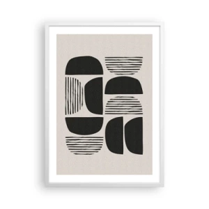 Plakat w białej ramie - Połowiczne układy - 50x70 cm