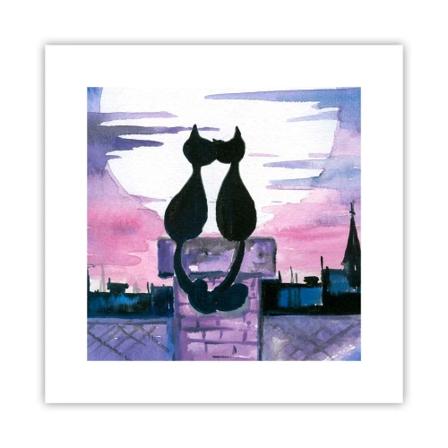 Plakat - Rendez-vous pod księżycem - 30x30 cm