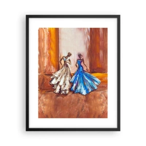 Plakat w czarnej ramie - Wdzięczny duet - 40x50 cm
