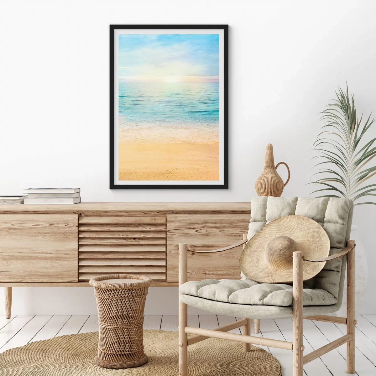 Plakat w czarnej ramie - Wielki błękit - 40x50 cm