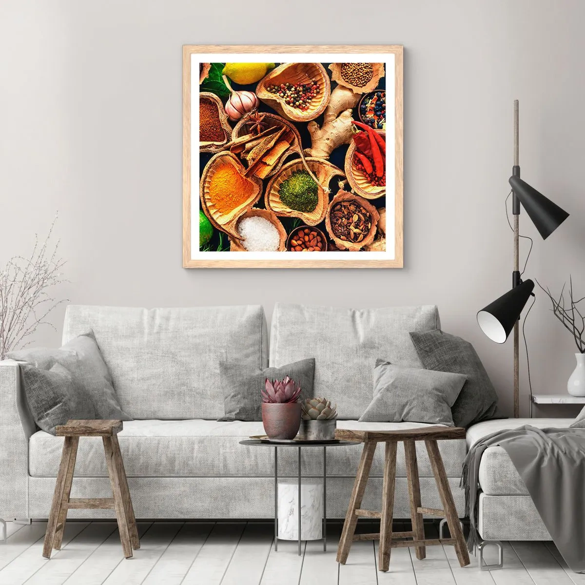 Plakat w ramie jasny dąb - Bierz, co chcesz - 30x30 cm