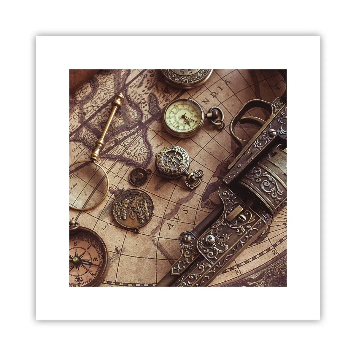 Plakat - Przygoda wzywa - 30x30 cm