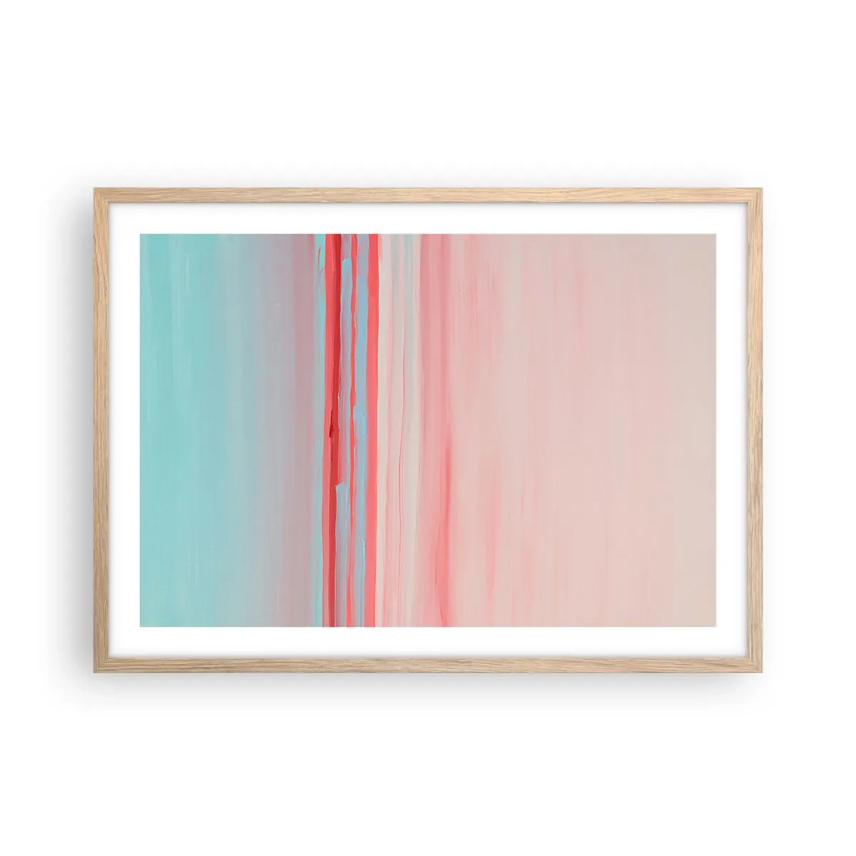 Plakat w ramie jasny dąb - Abstrakcja o świcie - 70x50 cm