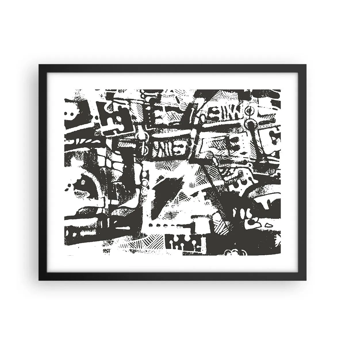 Plakat w czarnej ramie - Porządek czy chaos? - 50x40 cm