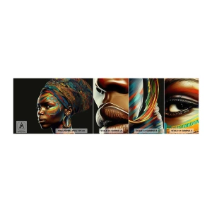 Fototapeta Próbka Samoprzylepna Deluxe Sticker - Afrykańska królowa - Turban, Plemiona, Afroamerykanin - 100x30 cm