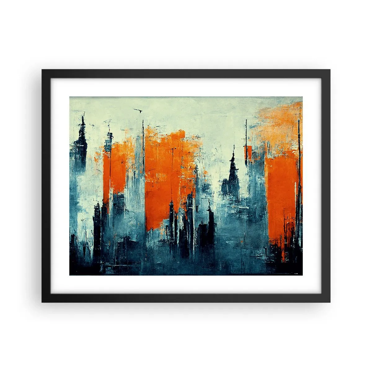 Plakat w czarnej ramie - Pejzaż nowoczesny - 50x40 cm