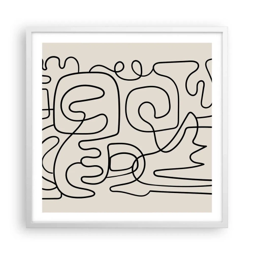 Plakat w białej ramie - Po śladzie - 60x60 cm