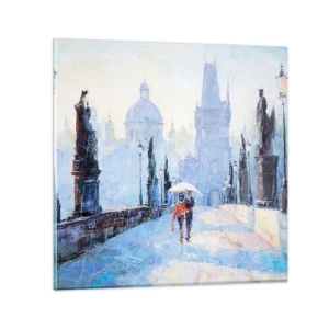 Obraz na szkle - Nas zaczarować musiał deszcz - 40x40 cm