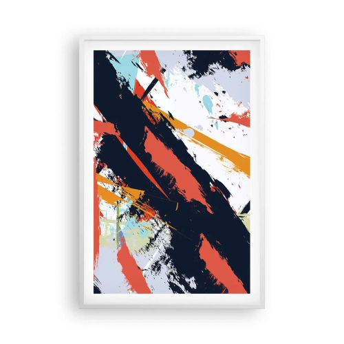 Plakat w białej ramie - Kompozycja dynamiczna - 61x91 cm