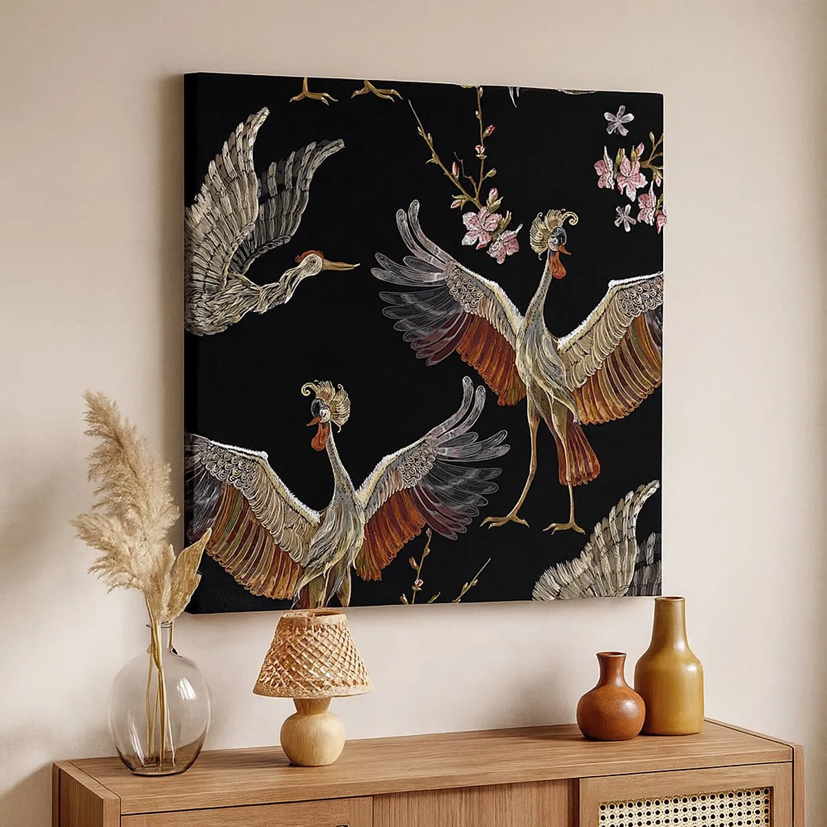 Obraz na płótnie - Baśniowy ptak - 30x30 cm