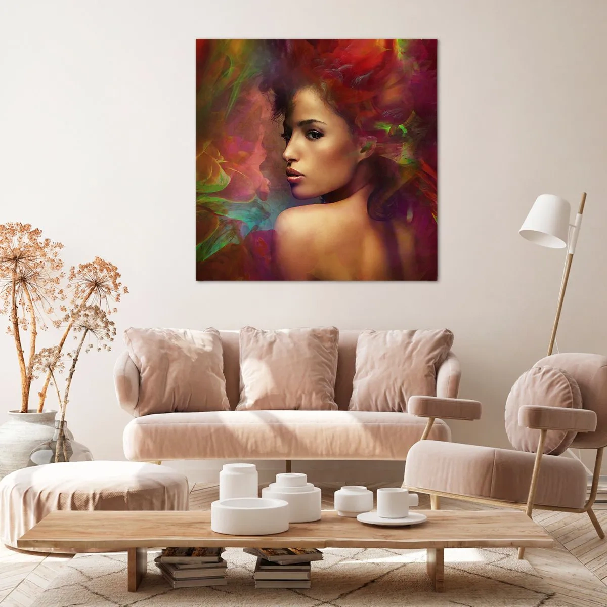 Obraz na płótnie - Piękniejsza od tęczy, delikatna jak mgła - 30x30 cm