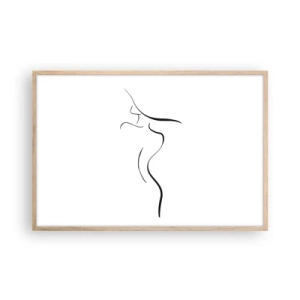 Plakat w ramie jasny dąb - Nieuchwytna jak fala - 91x61 cm
