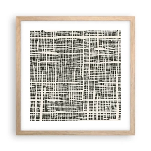 Plakat w ramie jasny dąb - Kompozycja utkana - 40x40 cm