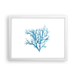 Plakat w białej ramie - Morski filigran - 40x30 cm