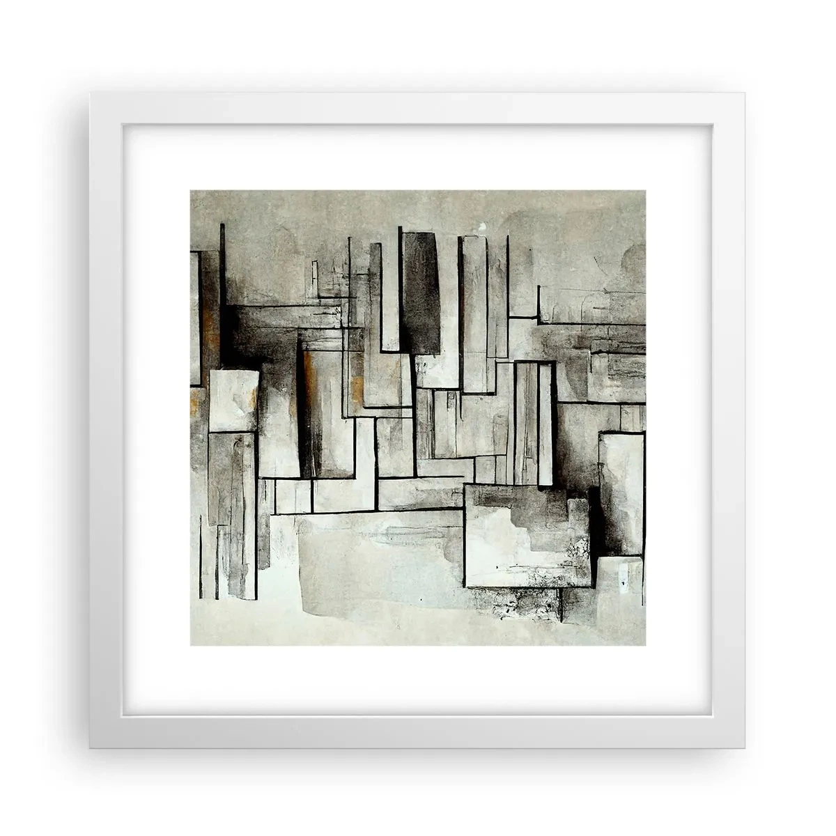 Plakat w białej ramie - Siła prostoty - 30x30 cm