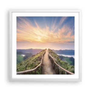Plakat w białej ramie - Blisko nieba - 50x50 cm