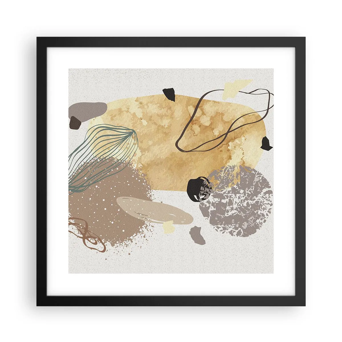 Plakat w czarnej ramie - Plumkologia stosowana - 40x40 cm