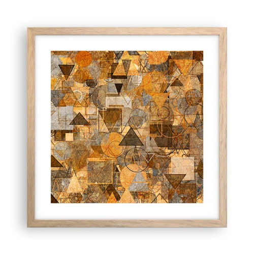 Plakat w ramie jasny dąb - Świat ujęty w formę - 40x40 cm