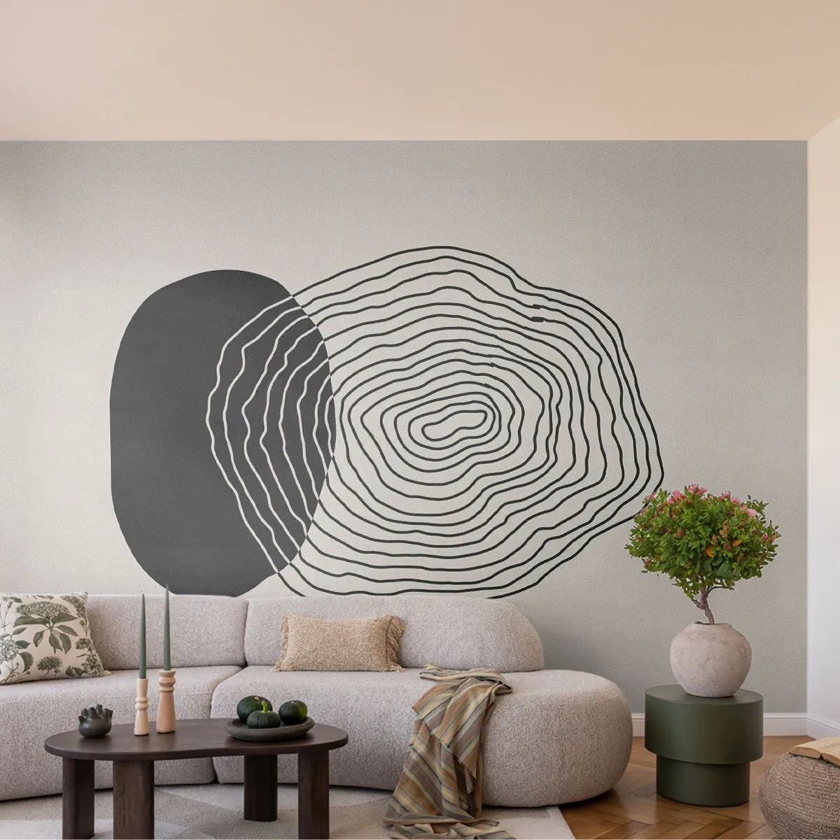 Fototapeta Standard Eco - Trwanie i drganie - Abstrakcja, Sztuka, Grafika - 350x256 cm