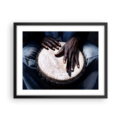 Plakat w czarnej ramie - Żyj w swoim rytmie - 50x40 cm
