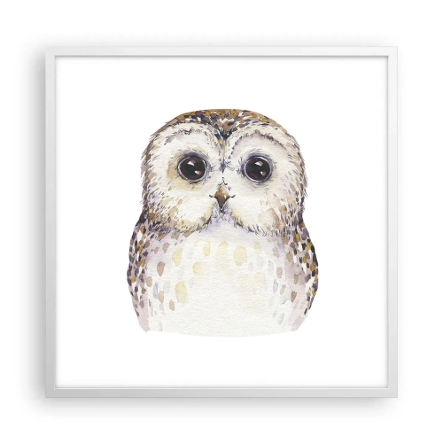 Plakat w białej ramie - Spójrz mi w oczy - 60x60 cm