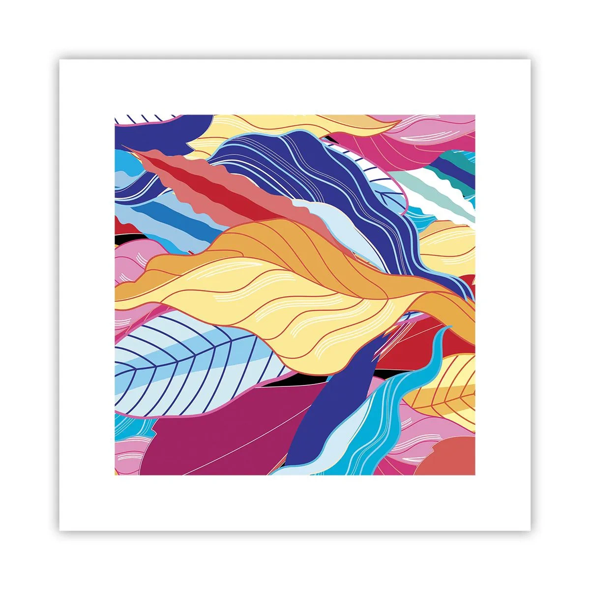 Plakat - Kolorowy bałagan - 30x30 cm