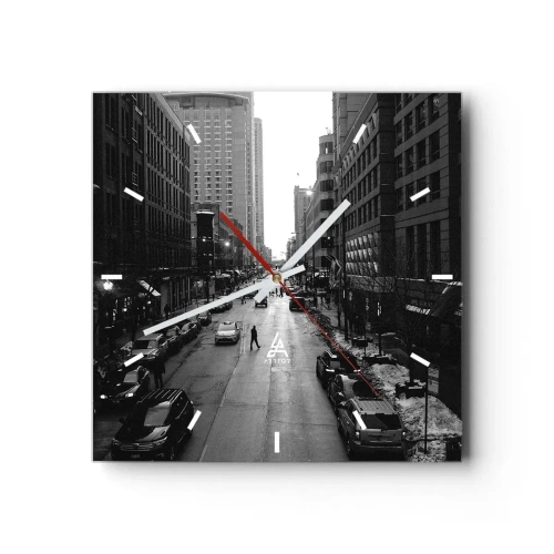 Zegar ścienny - Kolejny dzień jak co dzień - 40x40 cm