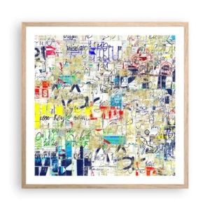 Plakat w ramie jasny dąb - Po prostu cieszy oczy - 60x60 cm