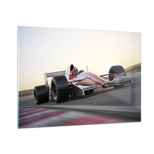 Obraz na szkle - Formuła 1 na torze wyścigowym - 100x70cm - Zawsze zwycięzca - Nowoczesna dekoracja ścienna do salonu, kuchni i sypialni ARTTOR