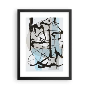 Plakat w czarnej ramie - Mimo wszystko błękitny - 30x40 cm