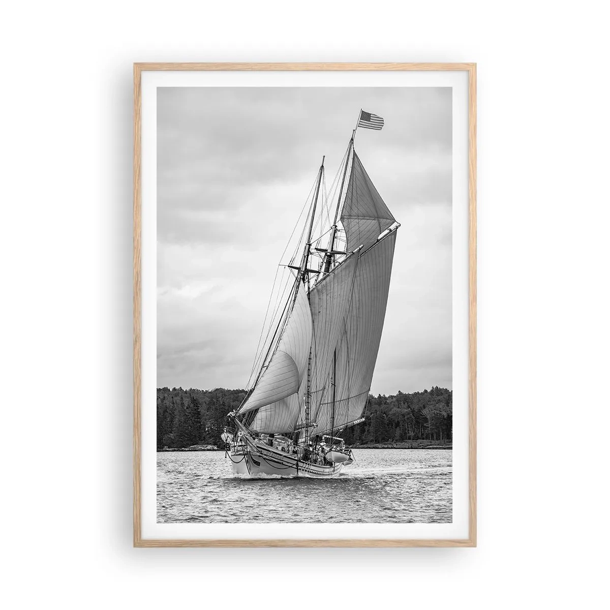 Plakat w ramie jasny dąb - Bracia wiatru - 70x100 cm