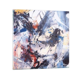 Obraz na szkle - Szalony taniec abstrakcji - 40x40 cm