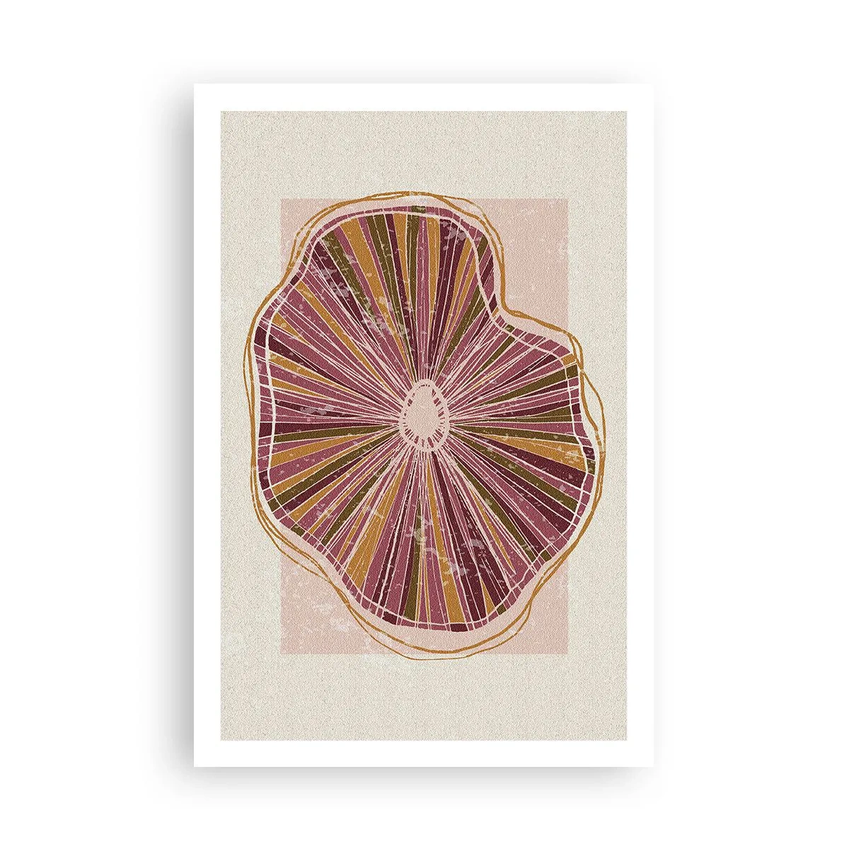 Plakat - Abstrakcja promienista - 61x91 cm