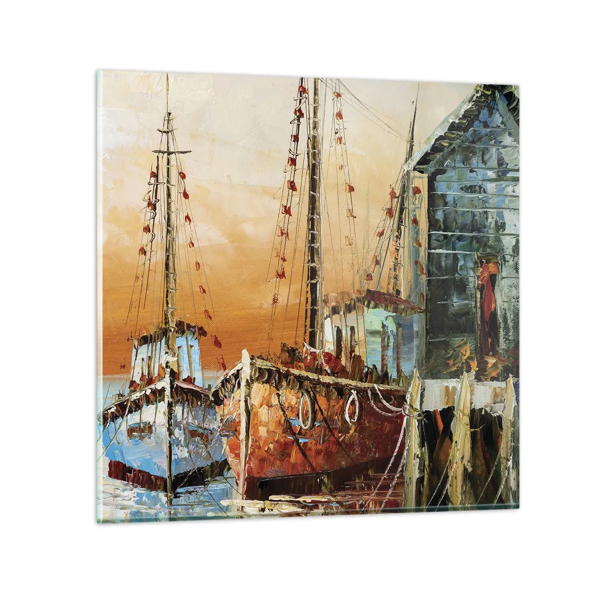 Obraz na szkle - Spokojny powrót - 30x30 cm