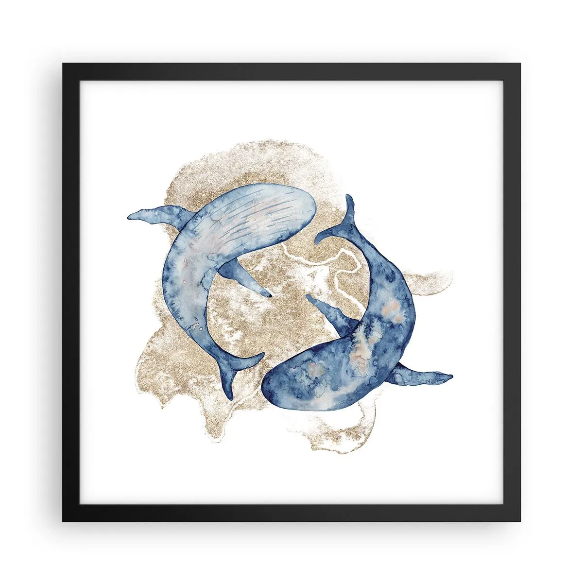 Plakat w czarnej ramie - Przyjaźń czy kochanie? - 40x40 cm