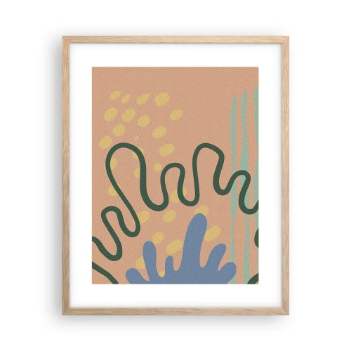 Plakat w ramie jasny dąb - Abstrakcja: różnorodność natury - 40x50 cm